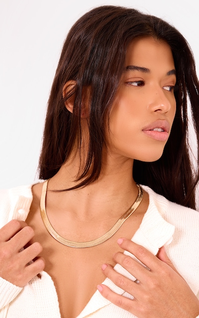 Gold Thick Snake Chain Necklace