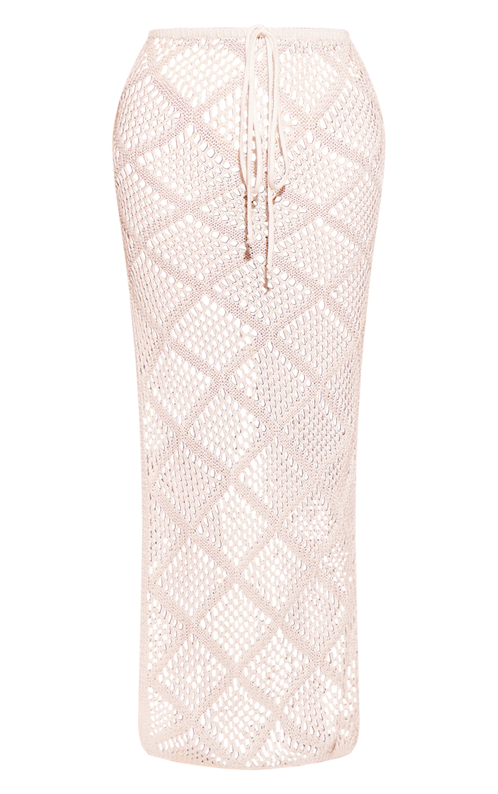 White Maxi Crochet Beach Skirt image 5