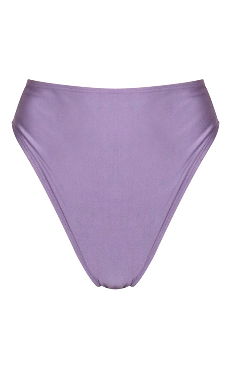 Bas de maillot de bain aubergine échancré taille haute Mix & Match image 6