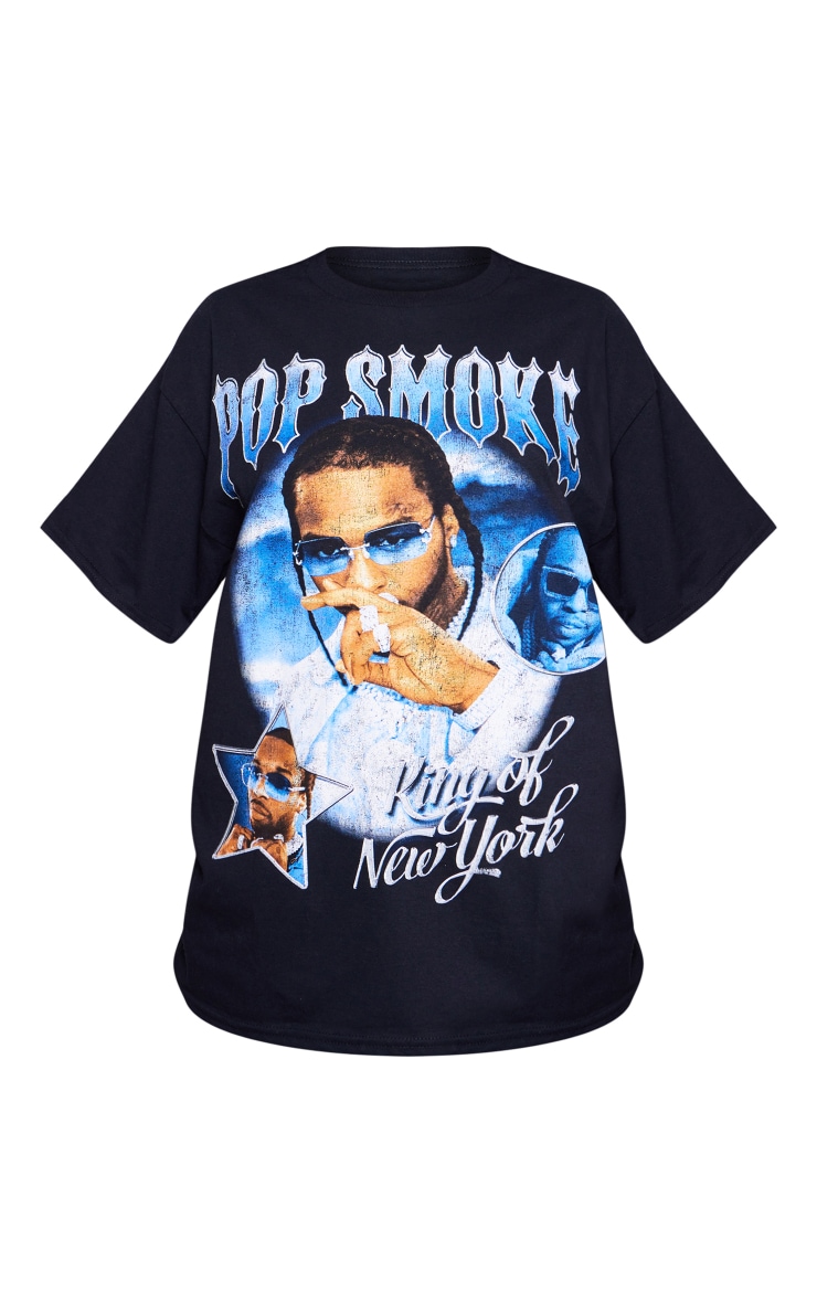 Black Pop Smoke Printed T Shirt image 5