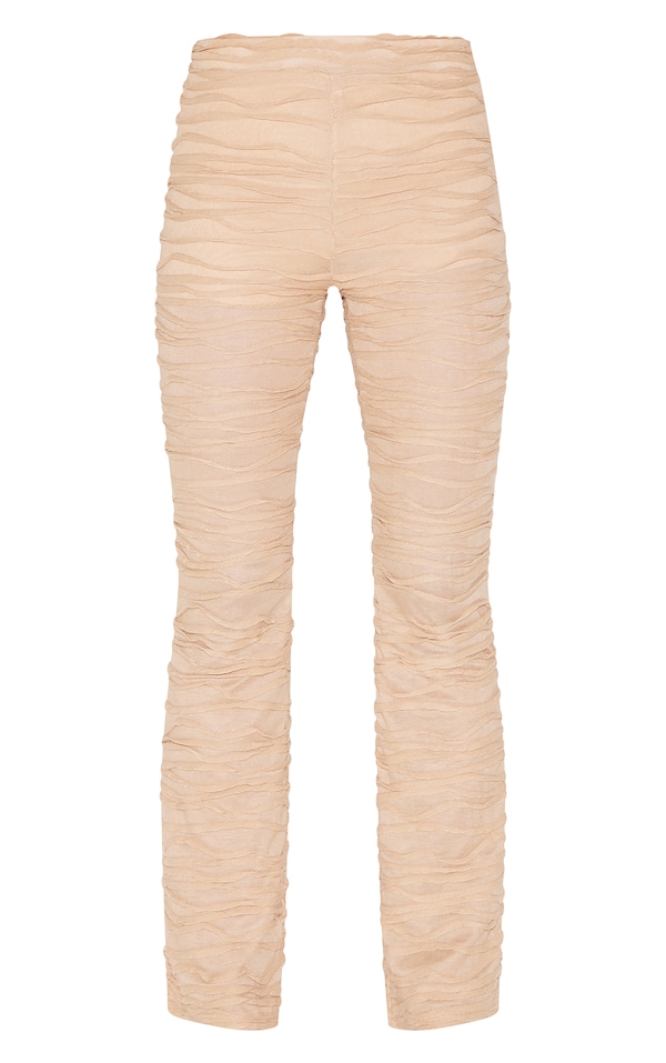 Stone Textured Jersey Straight Leg Pants