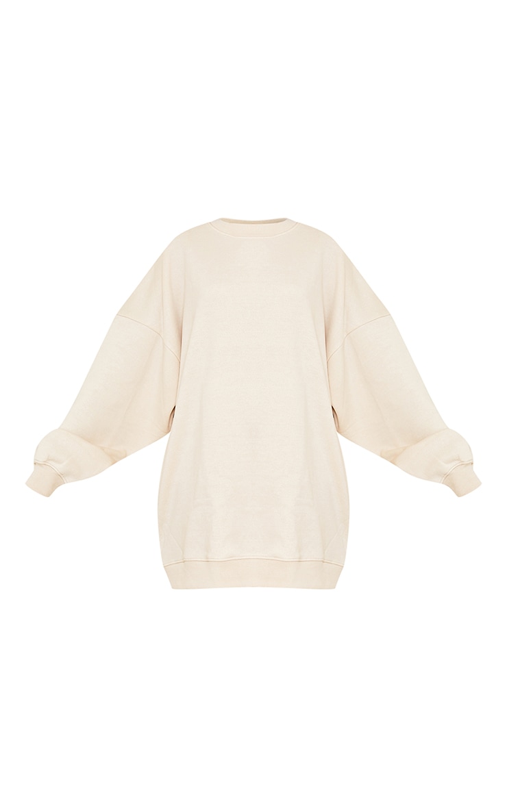 Cream Buffalo N.Y Graphic Sweatshirt Dress image 1