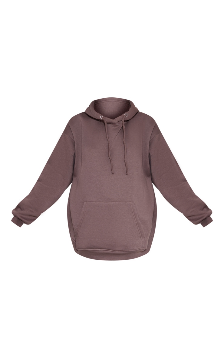 Maternité Hoodie de grossesse oversize basique café au lait image 5