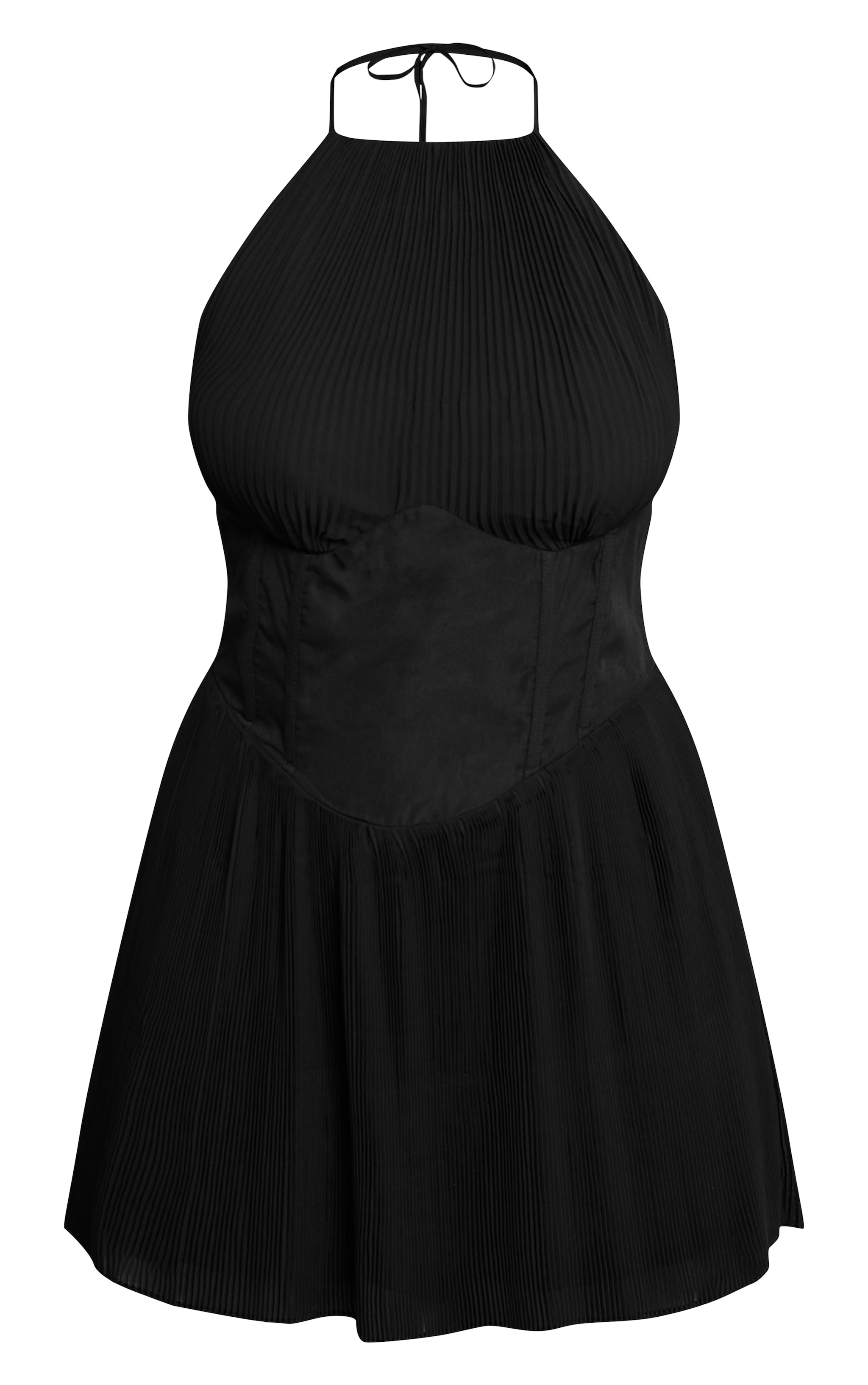 Shape Black Plisse Corset Mini Dress image 5