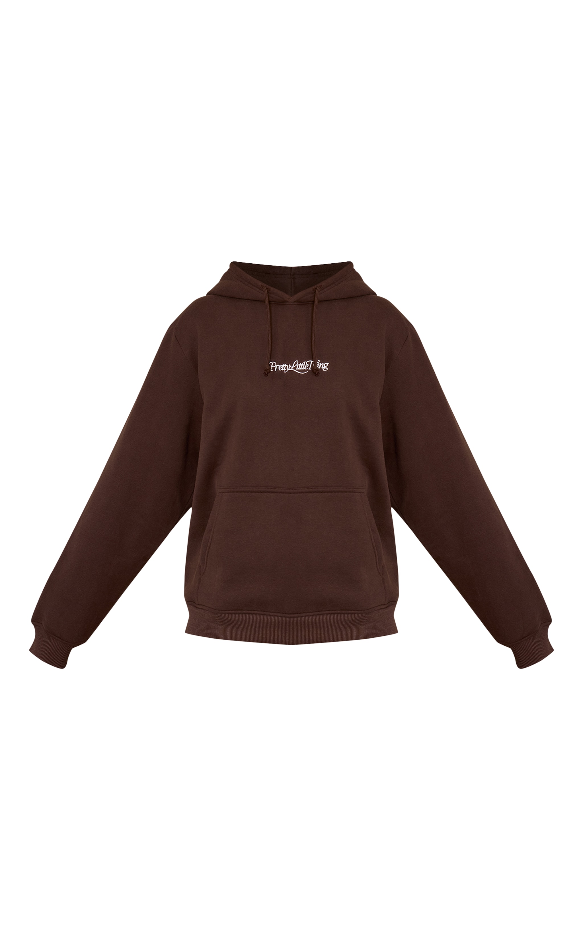 Espresso Embroidered Oversized Sweat Hoodie image 5