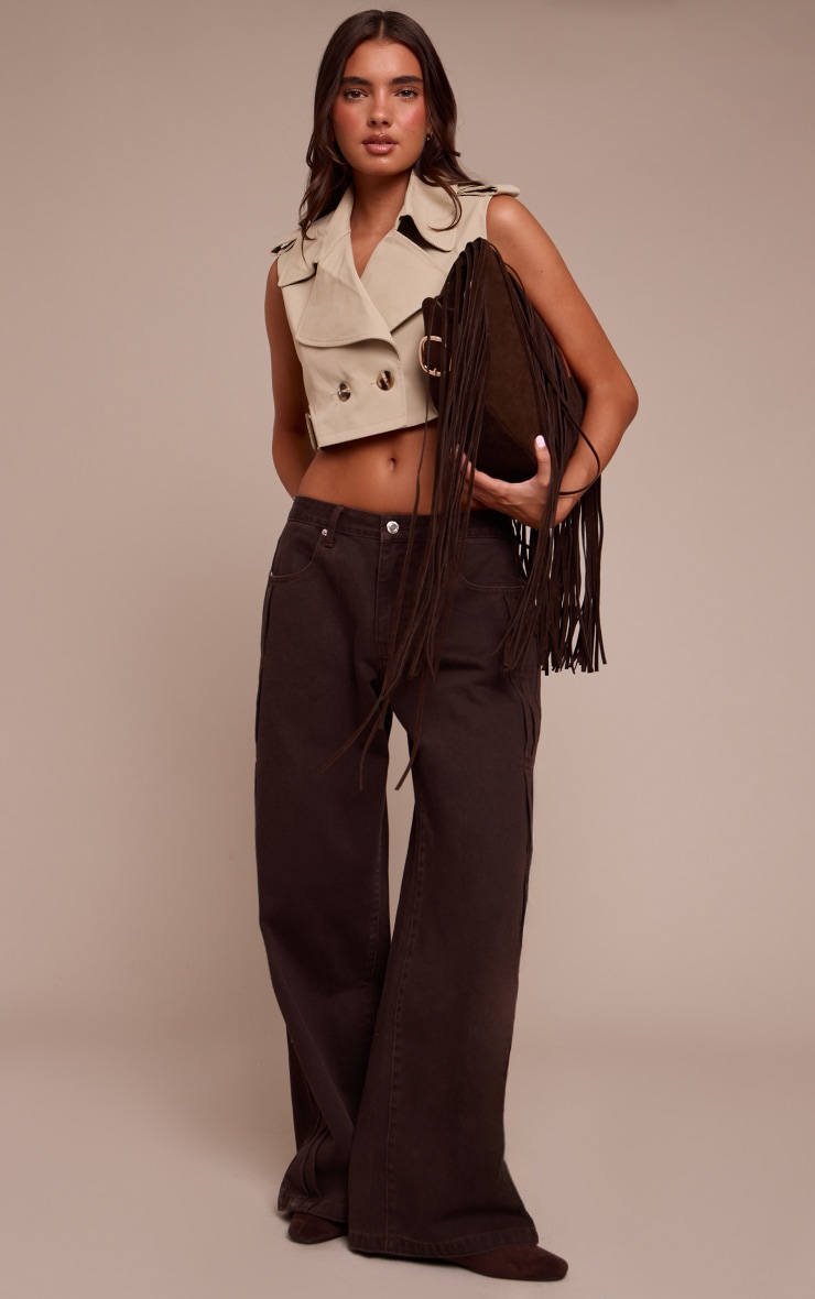 Beige Utility Sleeveless Top image 3