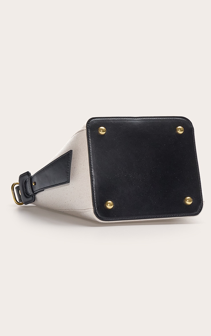 Natural PU Buckle Strap Bucket Bag image 5