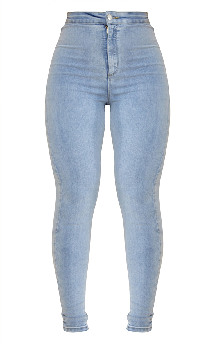 PRETTYLITTLETHING Vintage Wash Skinny Disco Jeans image 2