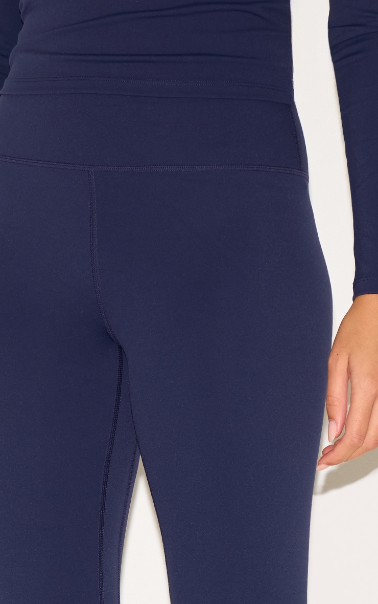 Navy Sculpt Cropped Gym Leggings image 4