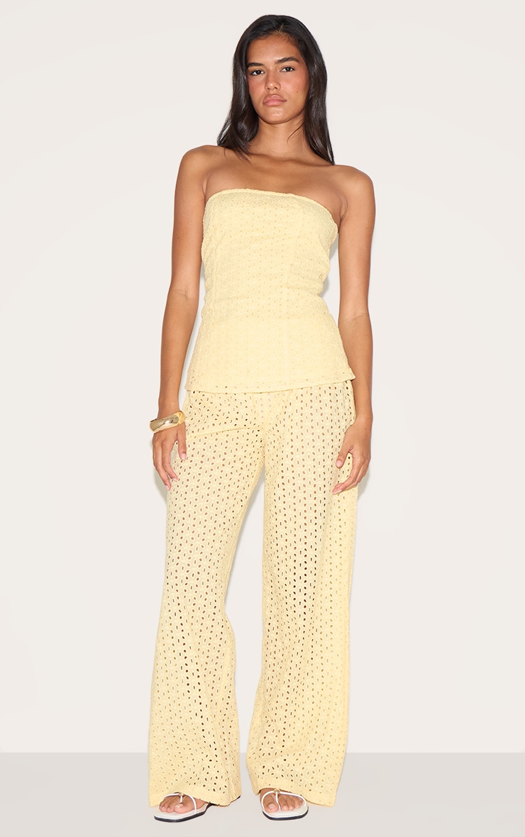 Lemon Embroidered Bandeau Top image 3