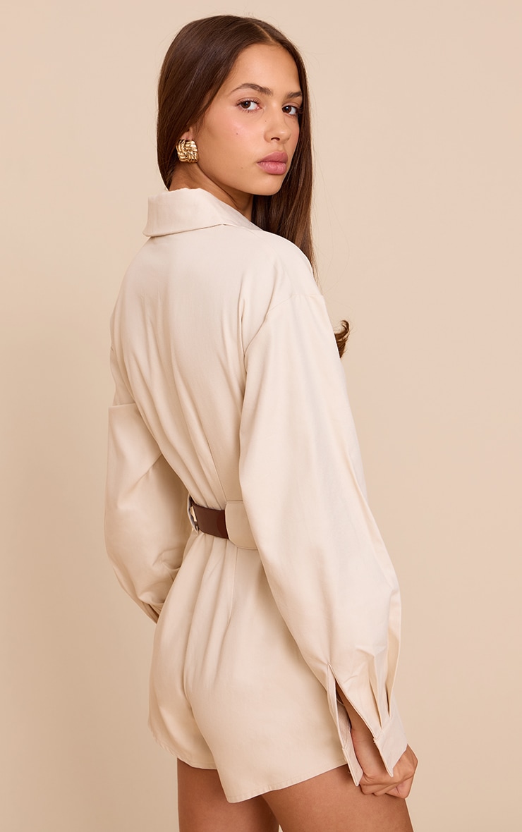 Stone Woven Utility Belted Romper image 2