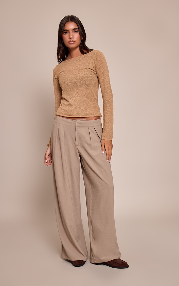 Cream Filagree Knit Slouchy Sweater image 3