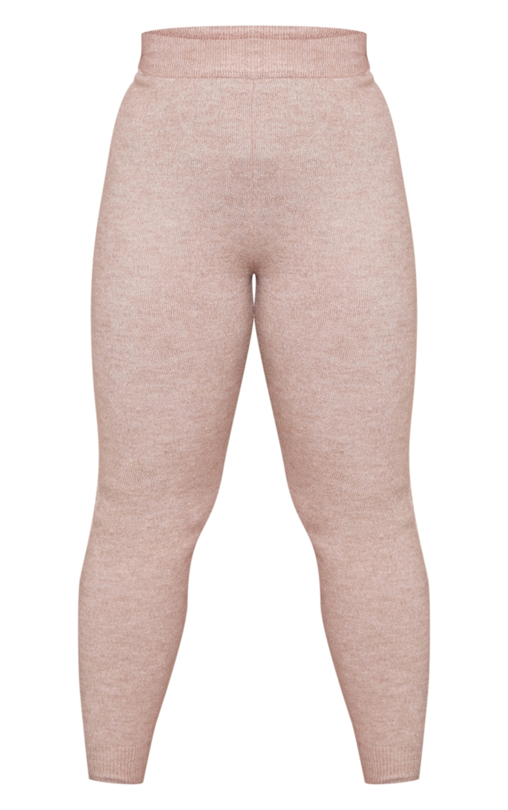 Plus Mocha Knitted Slouchy Sweatpant image 2