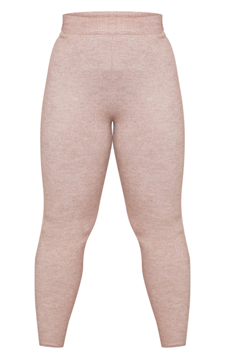 Plus Mocha Knitted Slouchy Sweatpant image 2