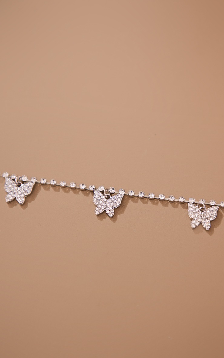 Bracelet De Cheville Argenté Papillons Amour Magicbox - Neuf Avec étiquettes