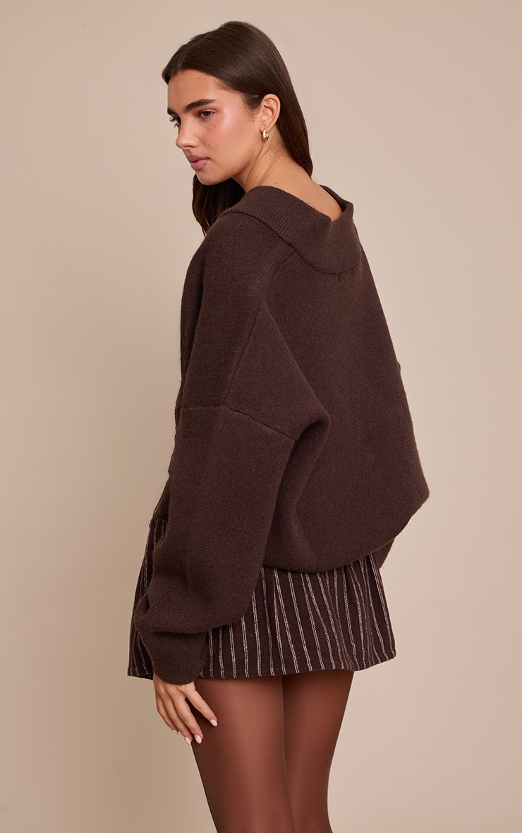 Dark Chocolate Brushed Pinstripe Skort image 3