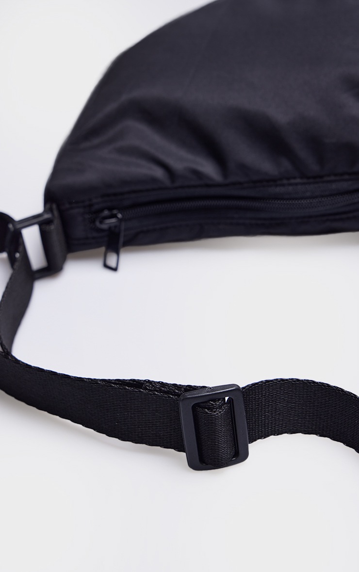 Black Nylon Simple Cross Body Bag image 3