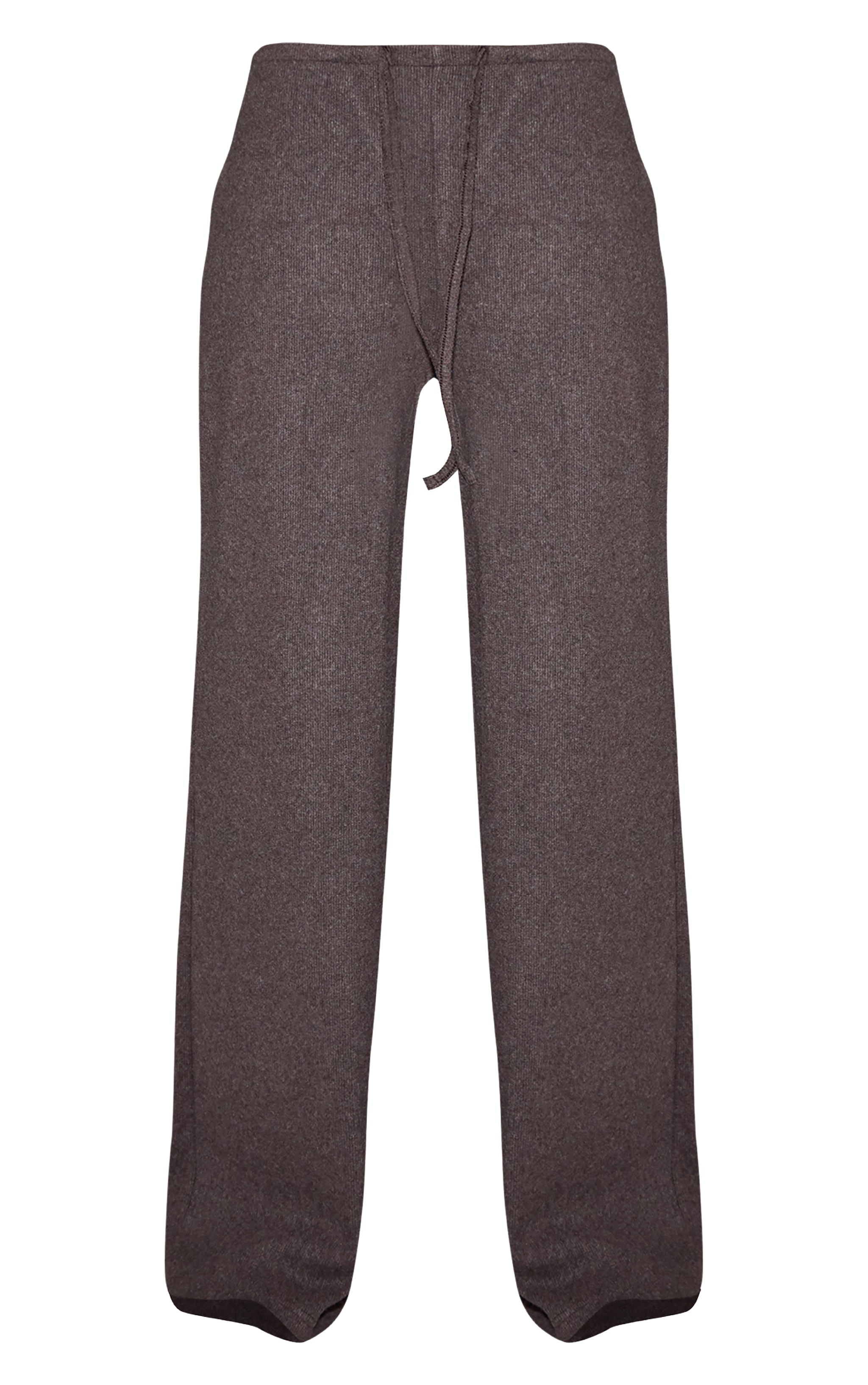 Pantalon large côtelé doux marron foncé à taille basse image 5