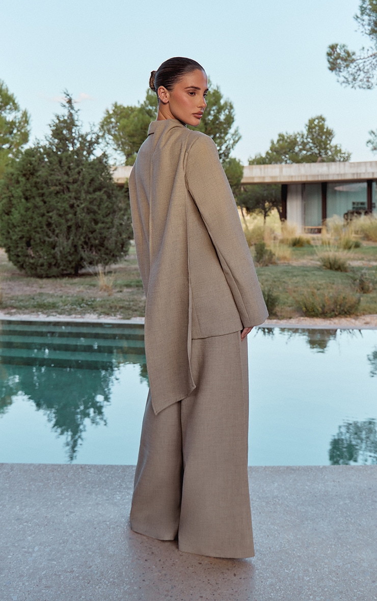 Stone Woven Wide Leg Extreme Pleated Pants image 2
