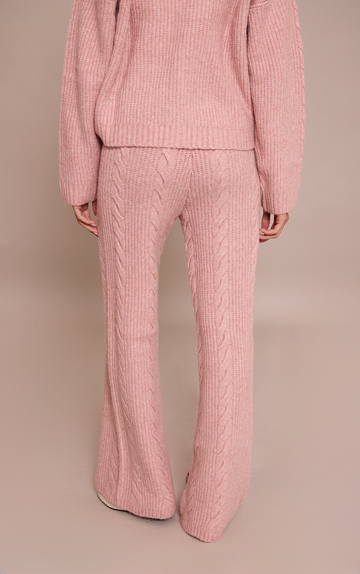 Pink Cable Knit Pants image 3