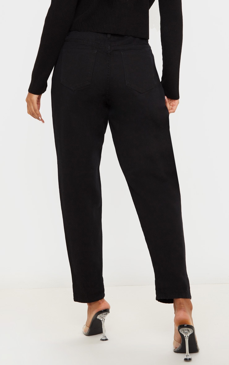 Black Basic Dad Jean Denim PrettyLittleThing USA