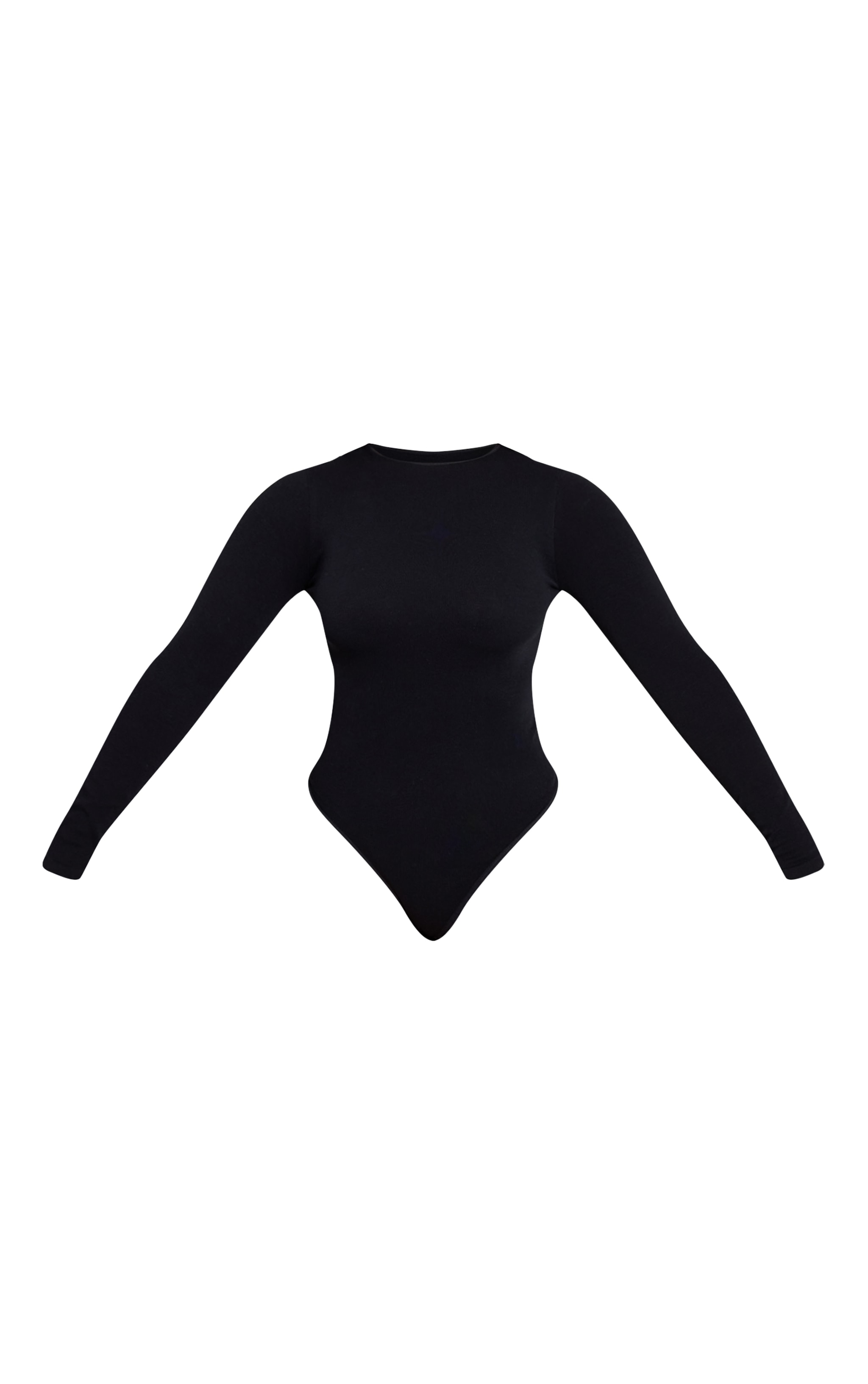 Shape Black Boat Neck Long Sleeve Seamless Bodysuit image 5