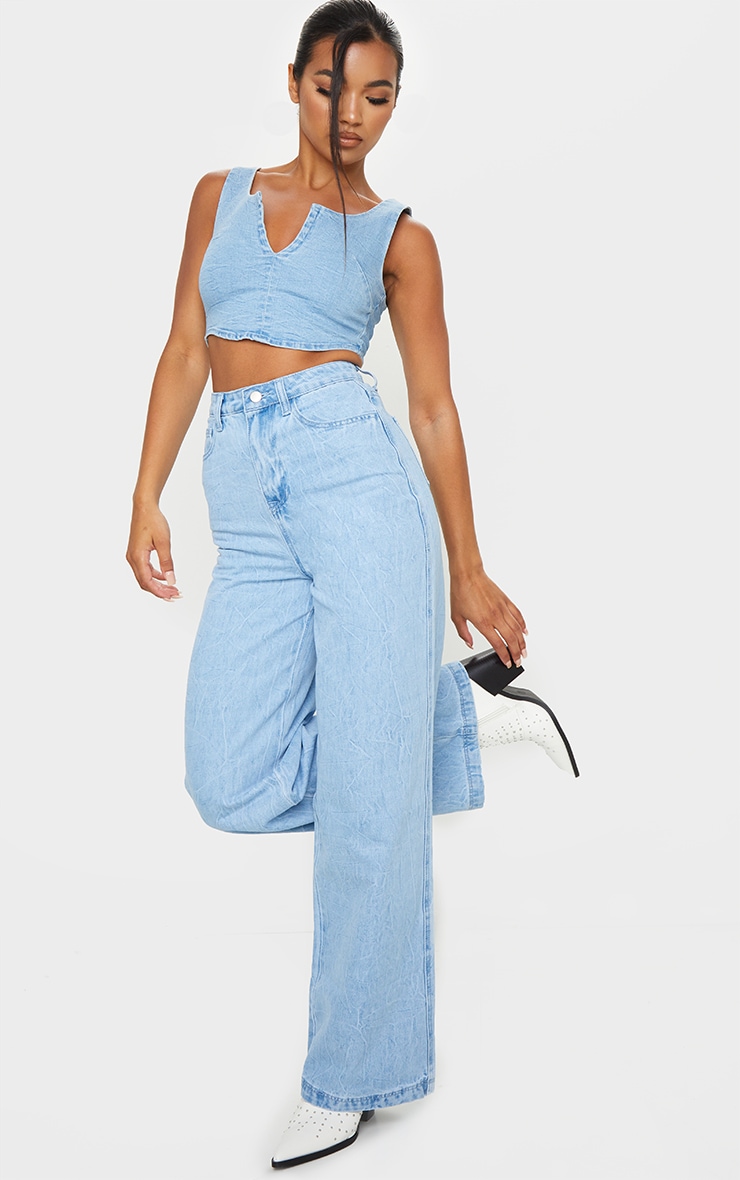 pretty little thing wide leg jeans