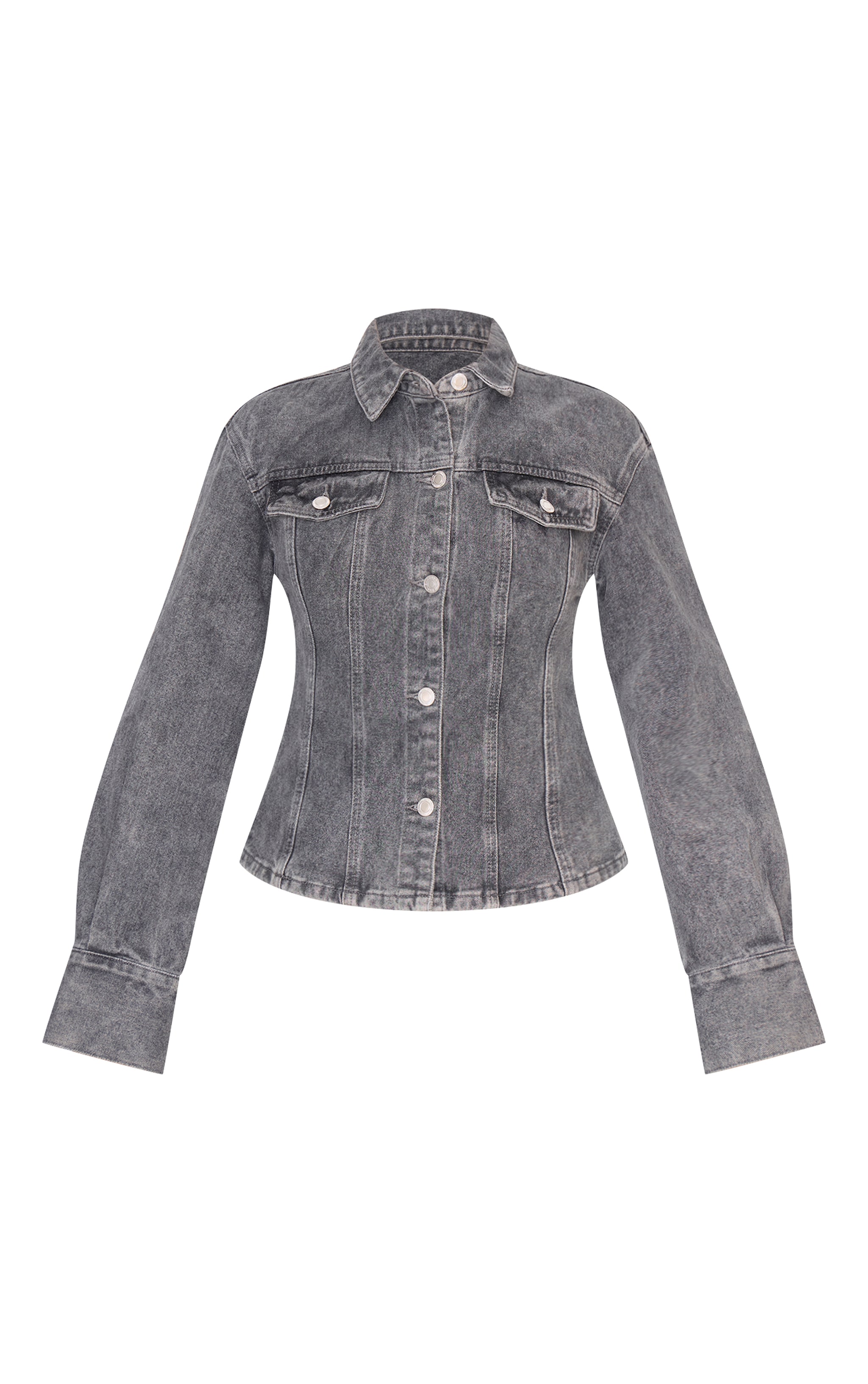 Rounded Trucker Jacket with Bonded Seams in VINTAGE MEDIUM