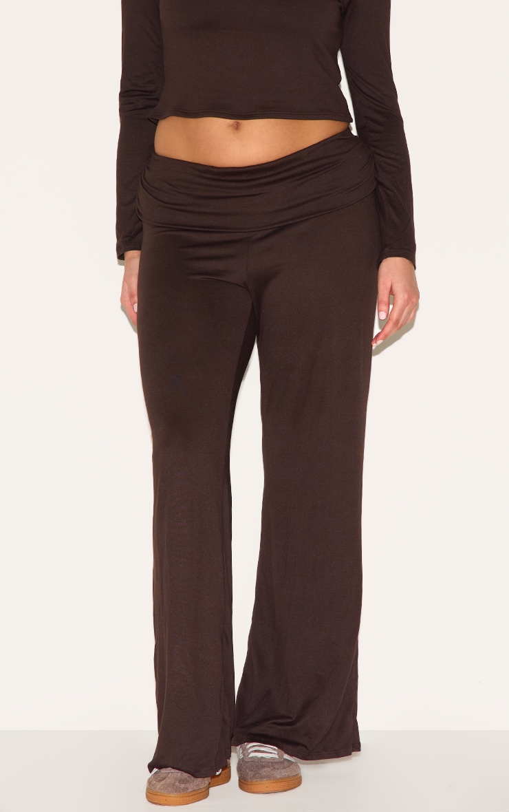 Plus Chocolate Foldover Soft Touch Pants image 2