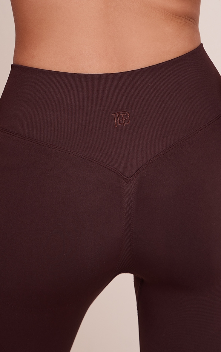 PLT Chocolate Seamless Scrunch Bum Leggings image 4