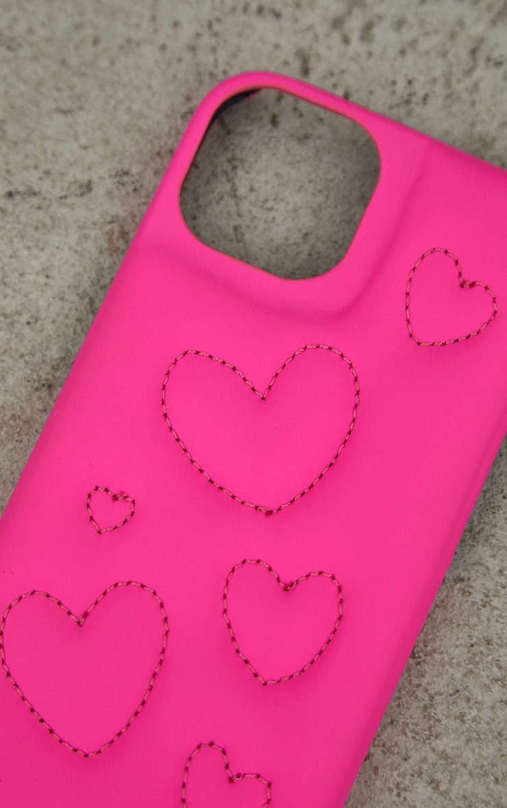 Pink Fluffy Heart iPhone 14 Case image 3