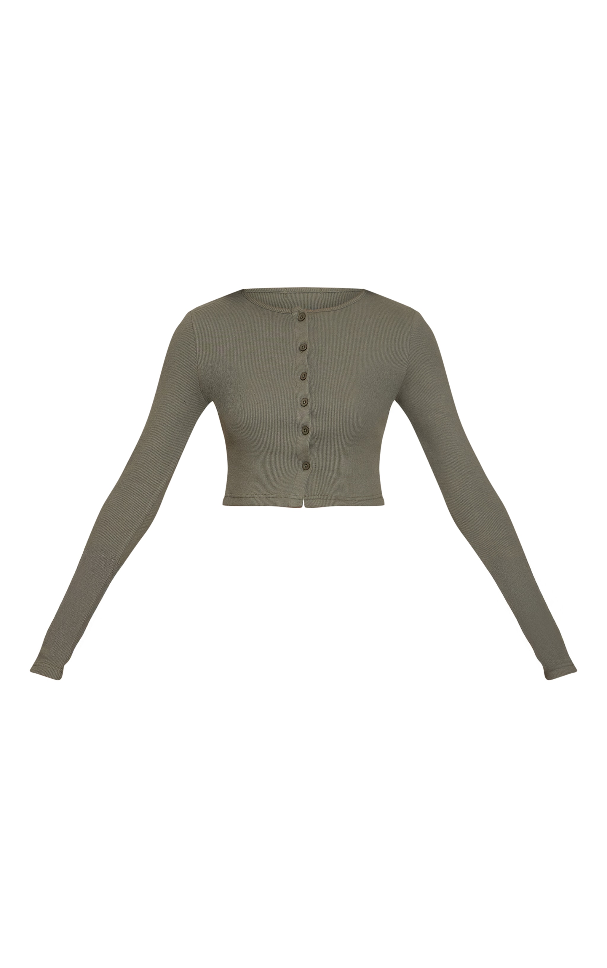 Sea Green Brushed Rib Button Cardigan image 5