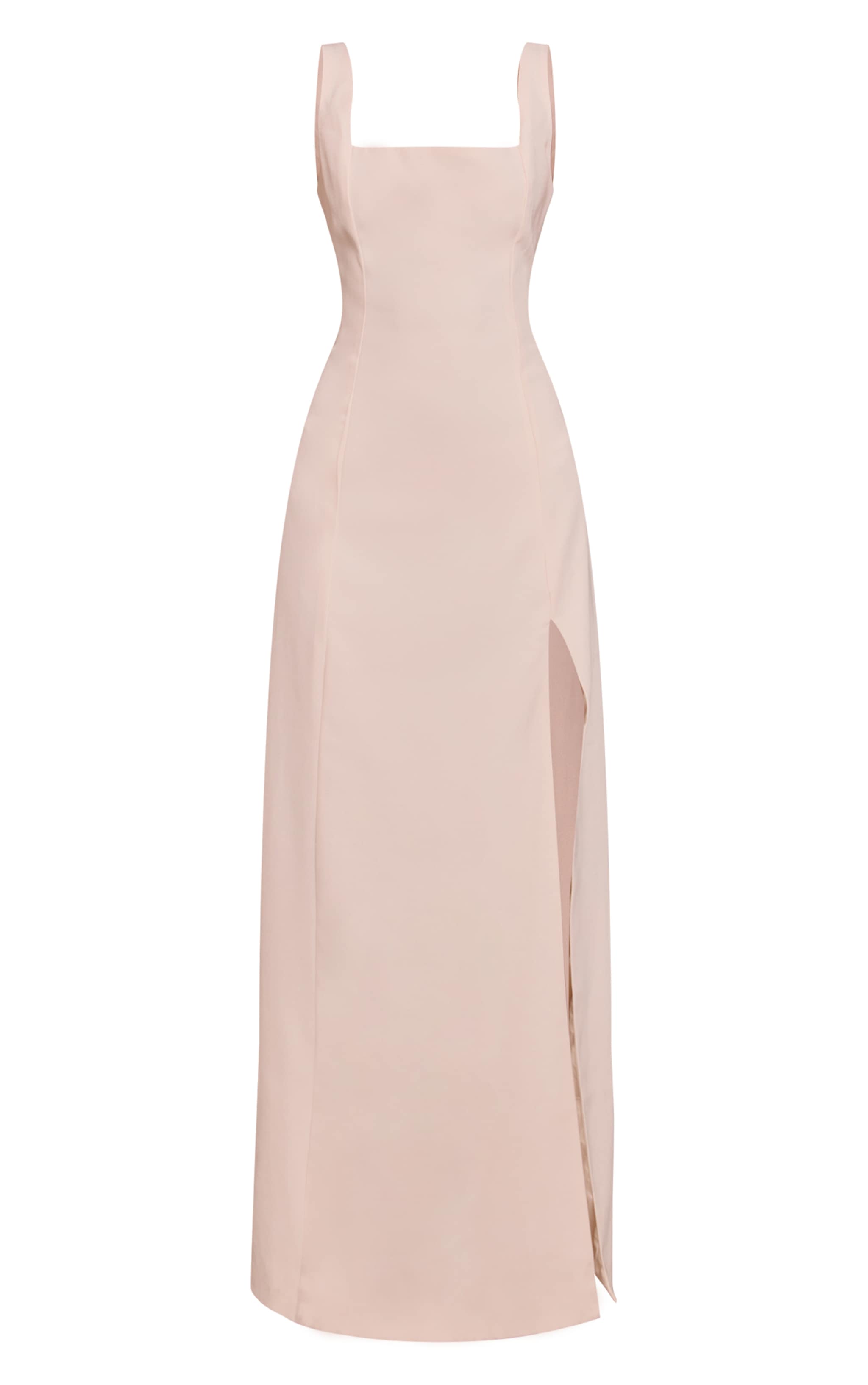 Cream Woven Scoop Neck Midaxi Dress image 5