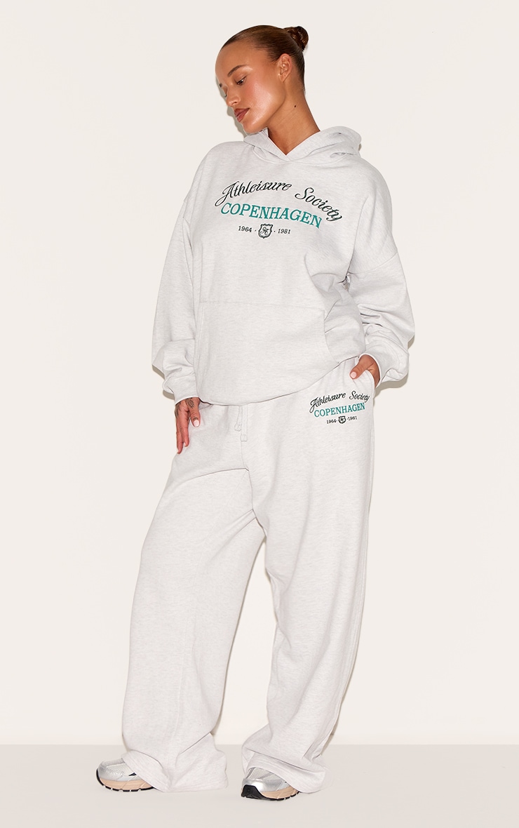 Plus Grey Premium New York Embroidered Straight Leg Sweatpants image 1