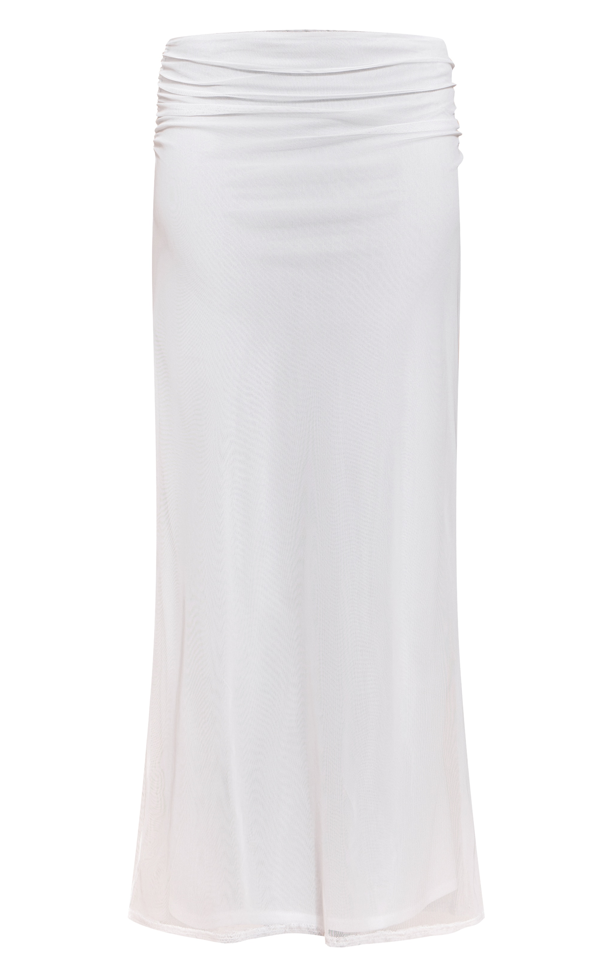 White Mesh Maxi Skirt image 5