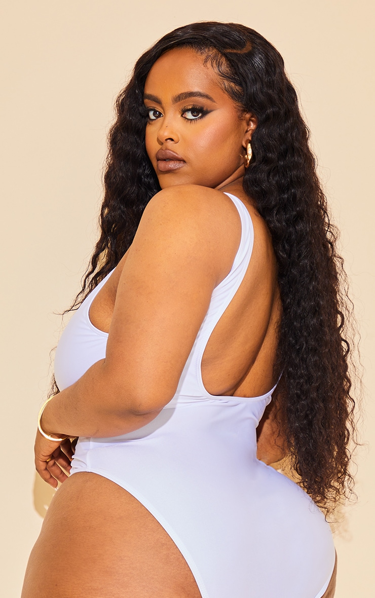 White plus size bathing suit sales