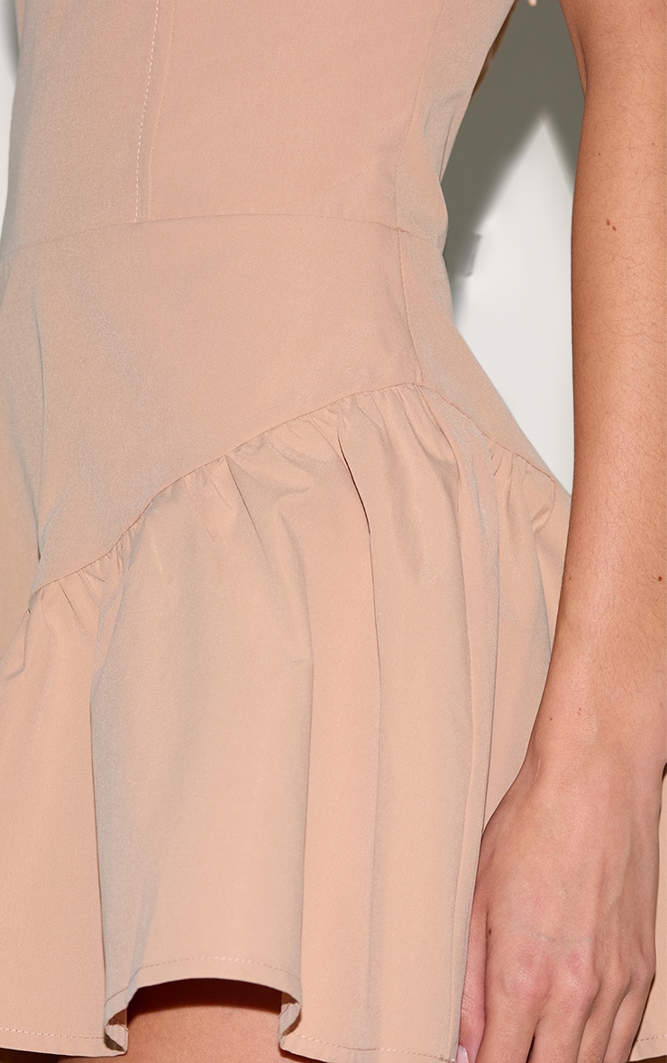 Combishort fluide non coloré à dos nu et taille tombante image 4