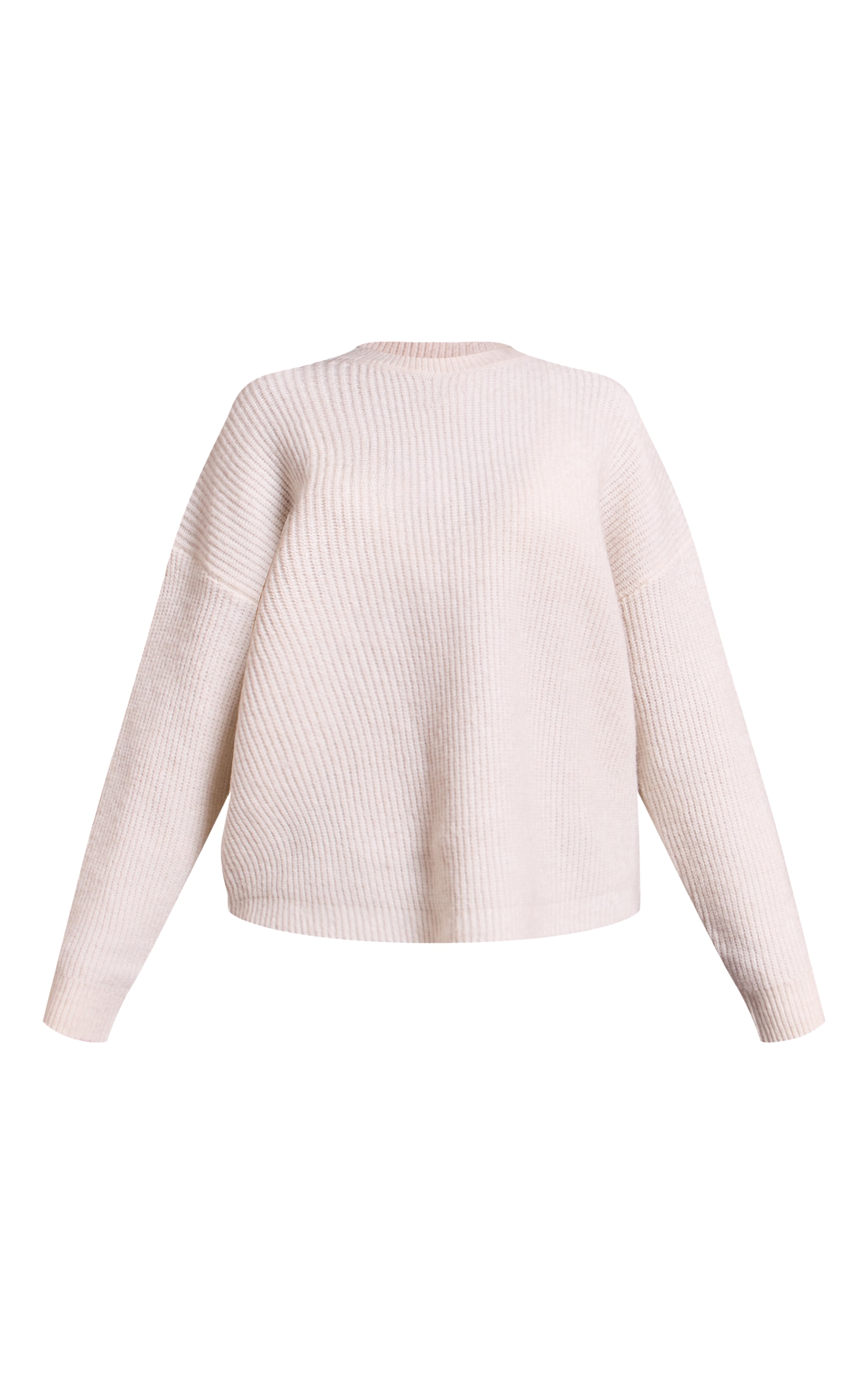 Petite Cream Round Neck Knit Raglan Sleeve Sweater image 5