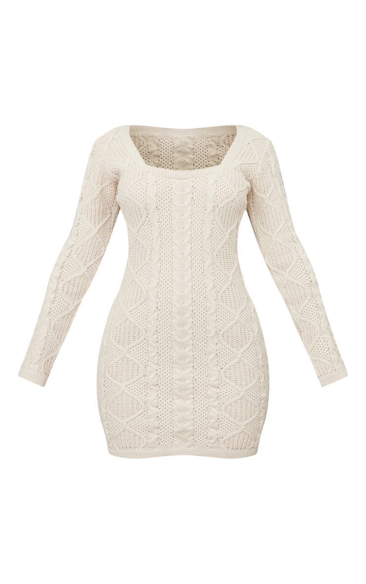 Petite Stone Cable Knit Sweater Dress image 5