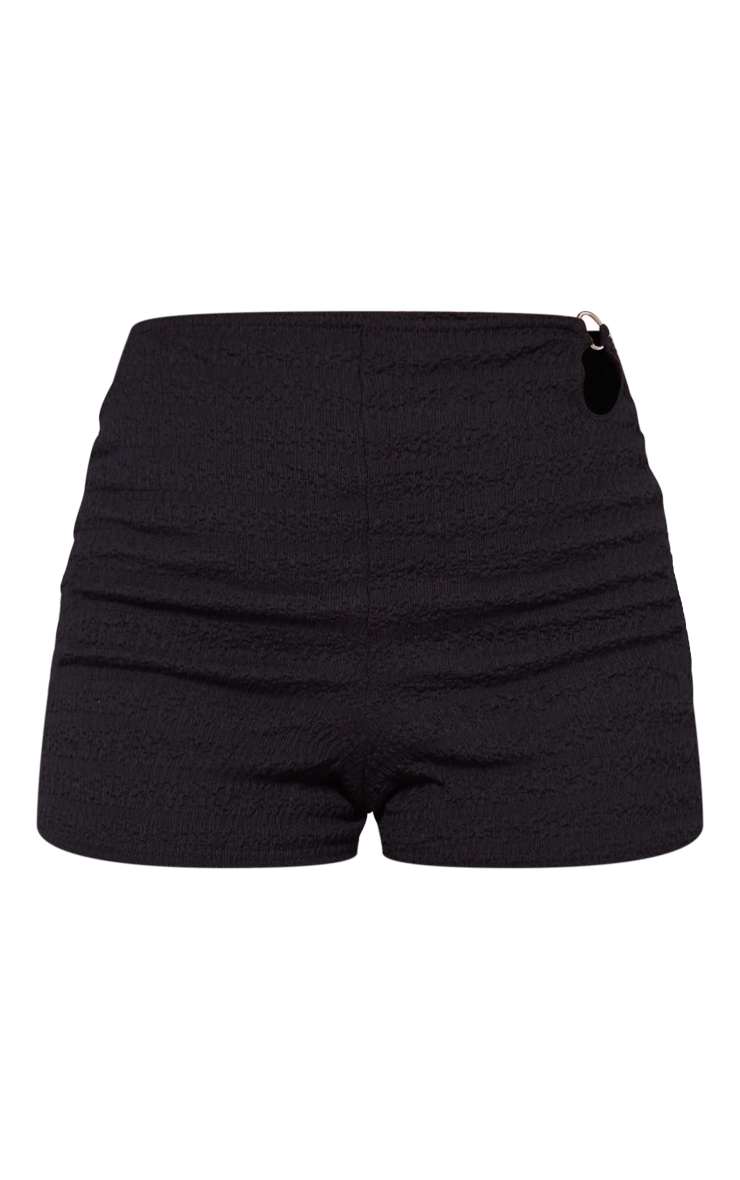 Black Textured Hotpants image 6