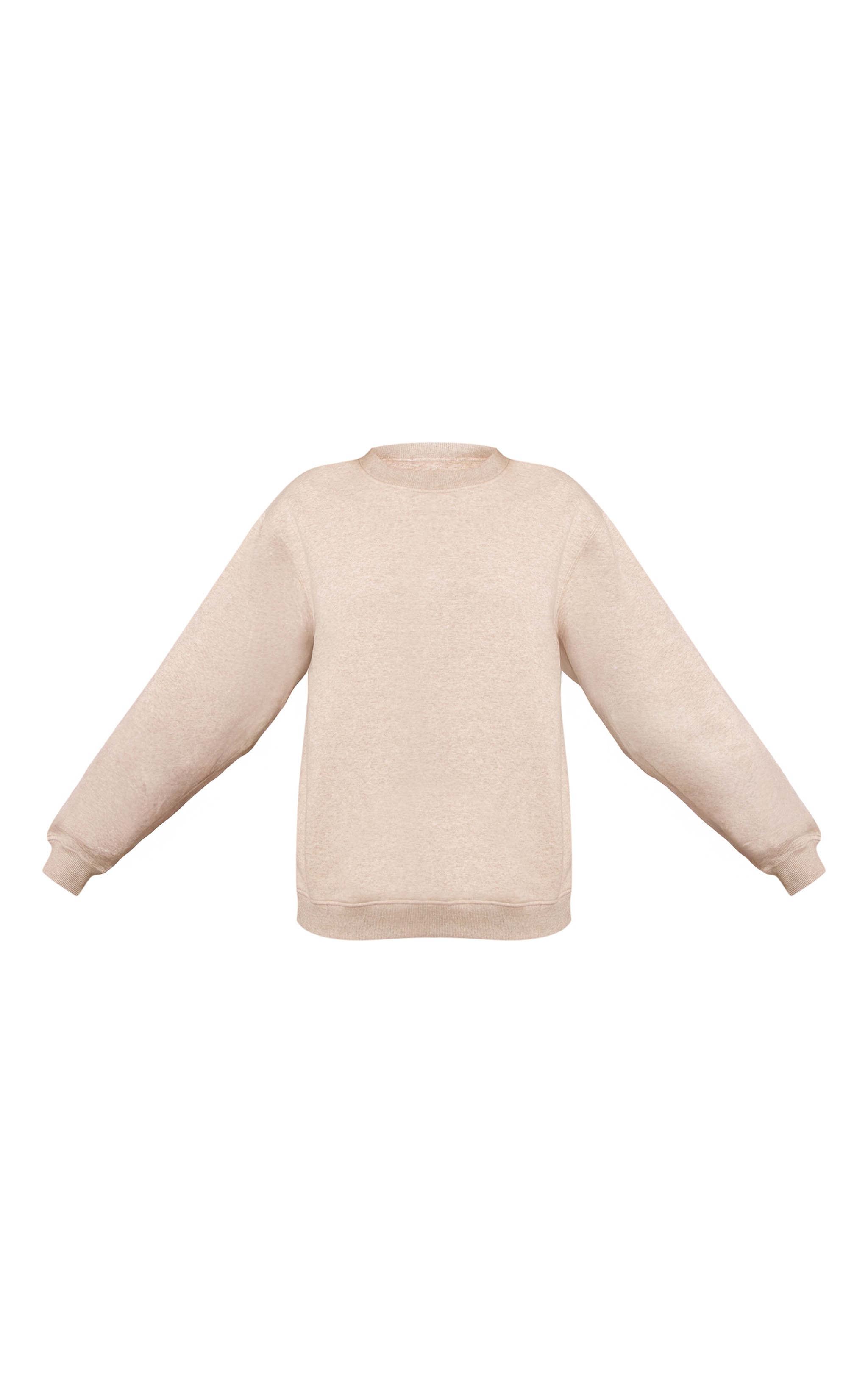 Sweat pullover en coton polaire avoine chiné image 5