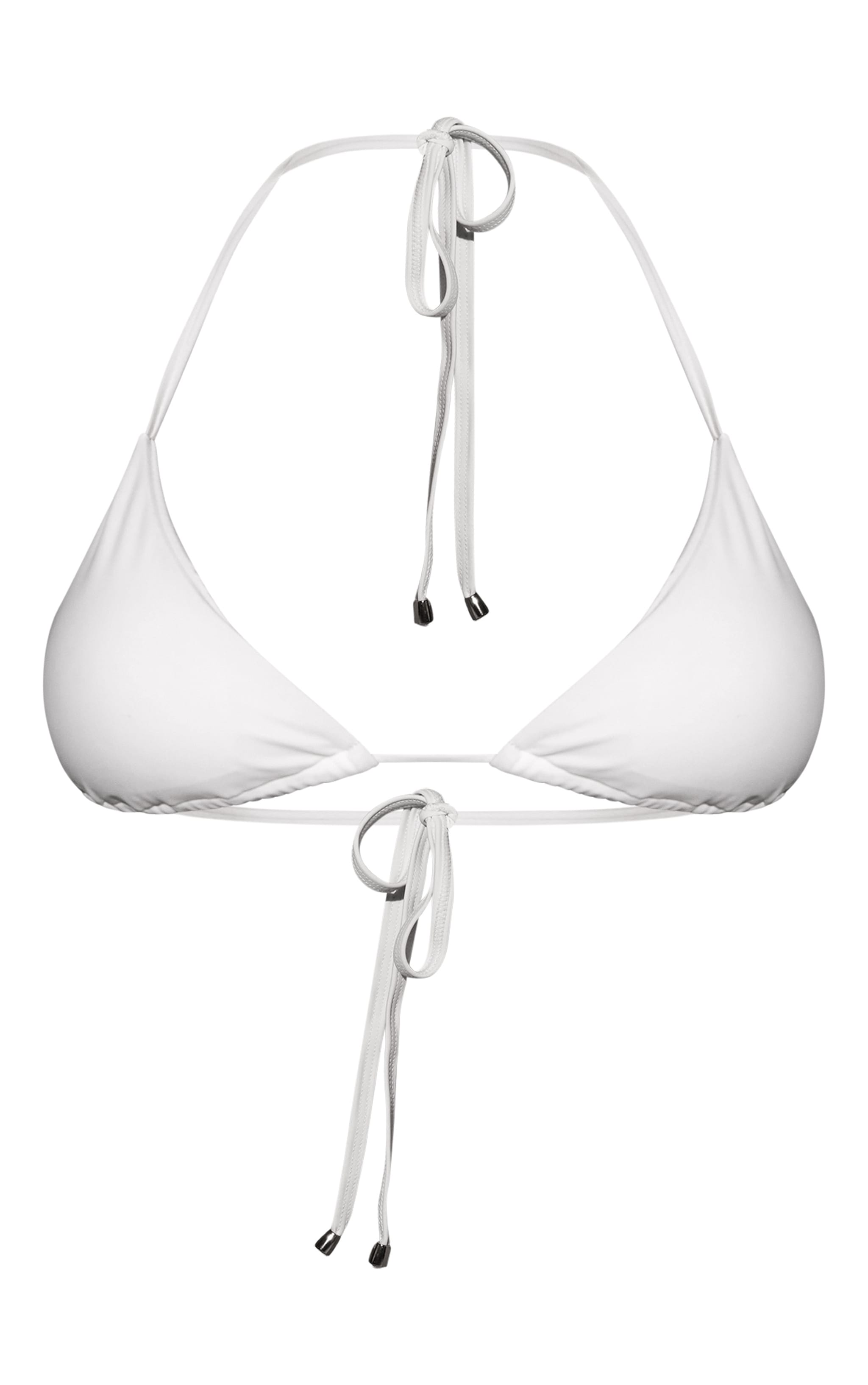 Haut de maillot de bain triangle basique blanc image 5