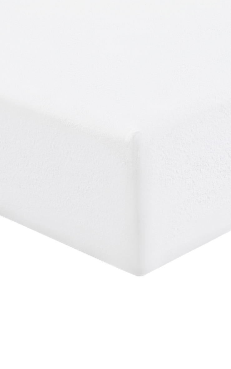 White Microfibre Fitted Sheet Home PrettyLittleThing