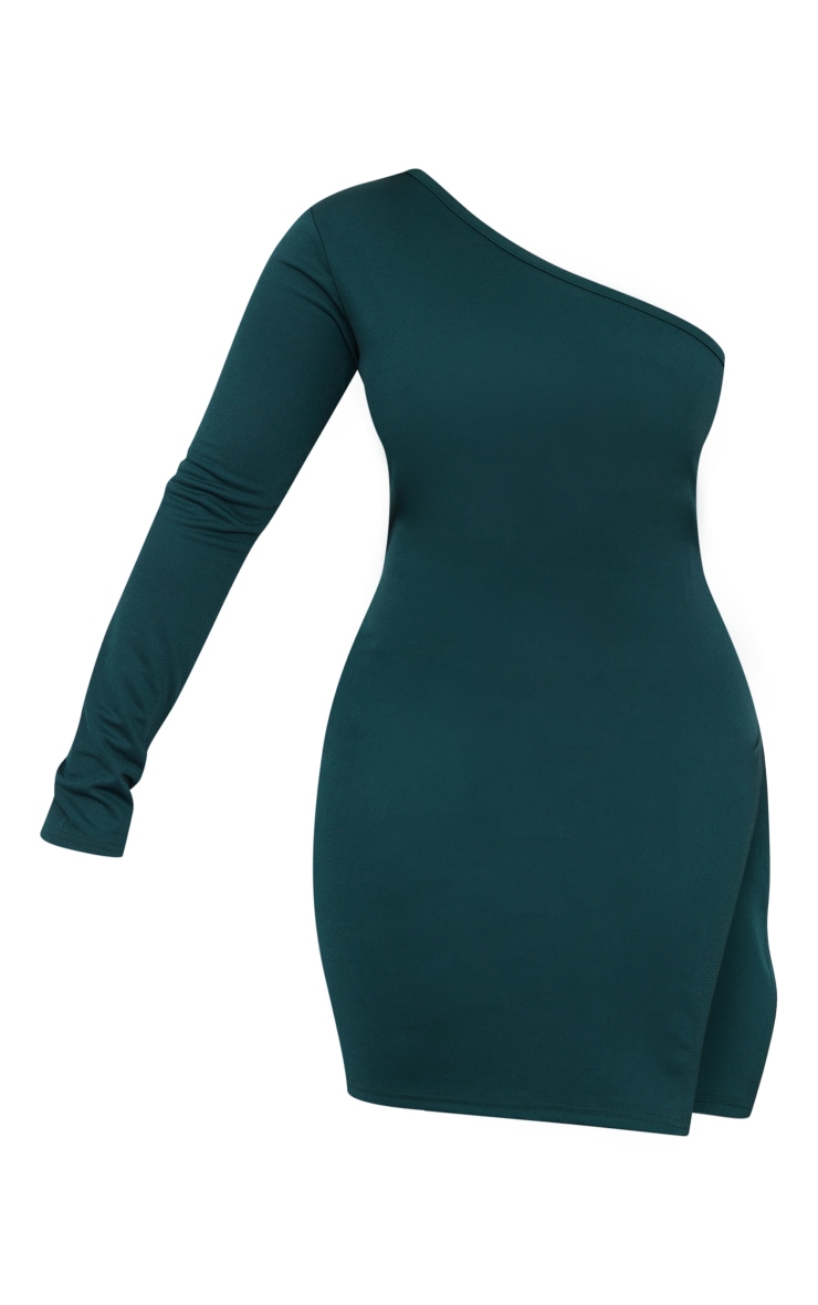 Shape Emerald Green One Shoulder Split Dress Shape