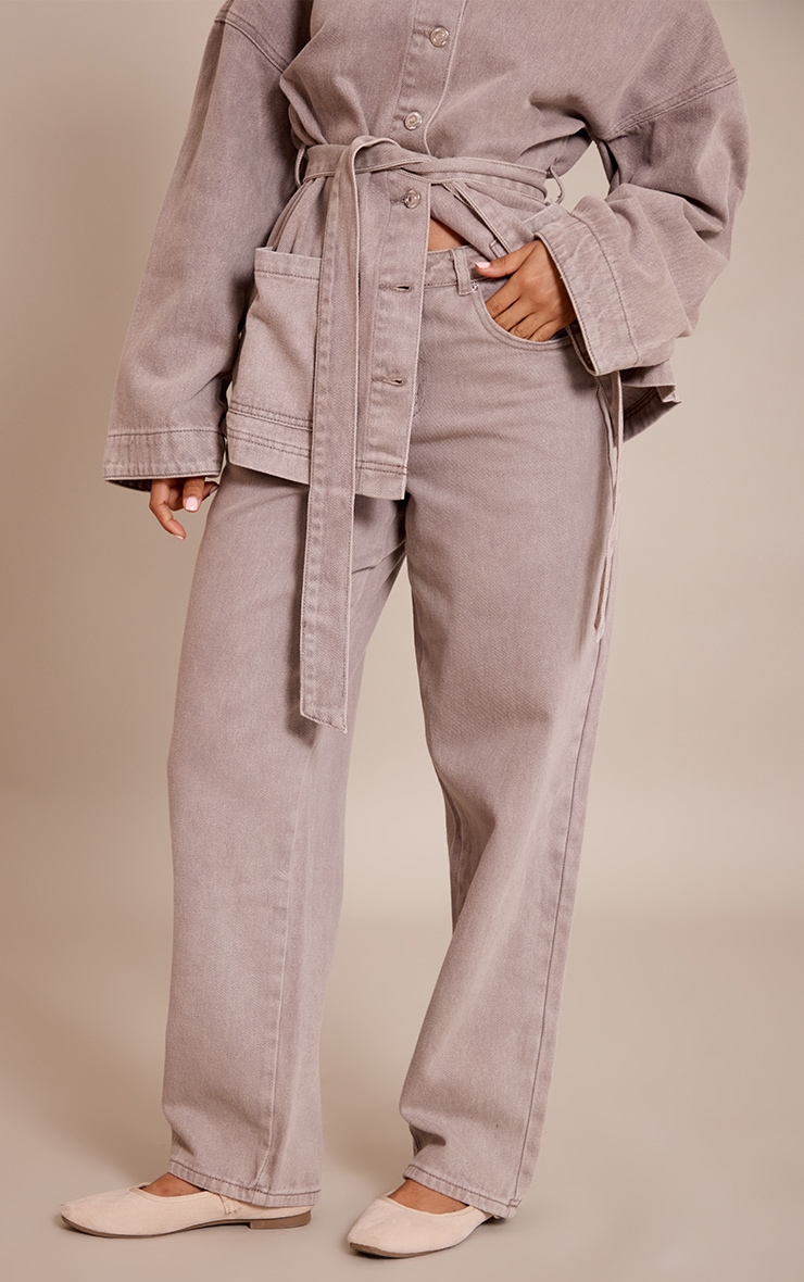 Petite Mushroom Wide Leg Jeans image 2