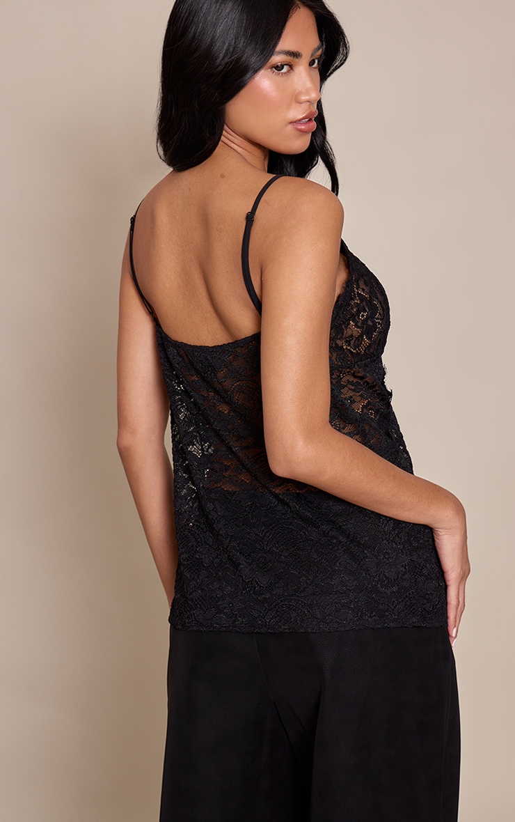 Black Lace Flowy Cami  image 2
