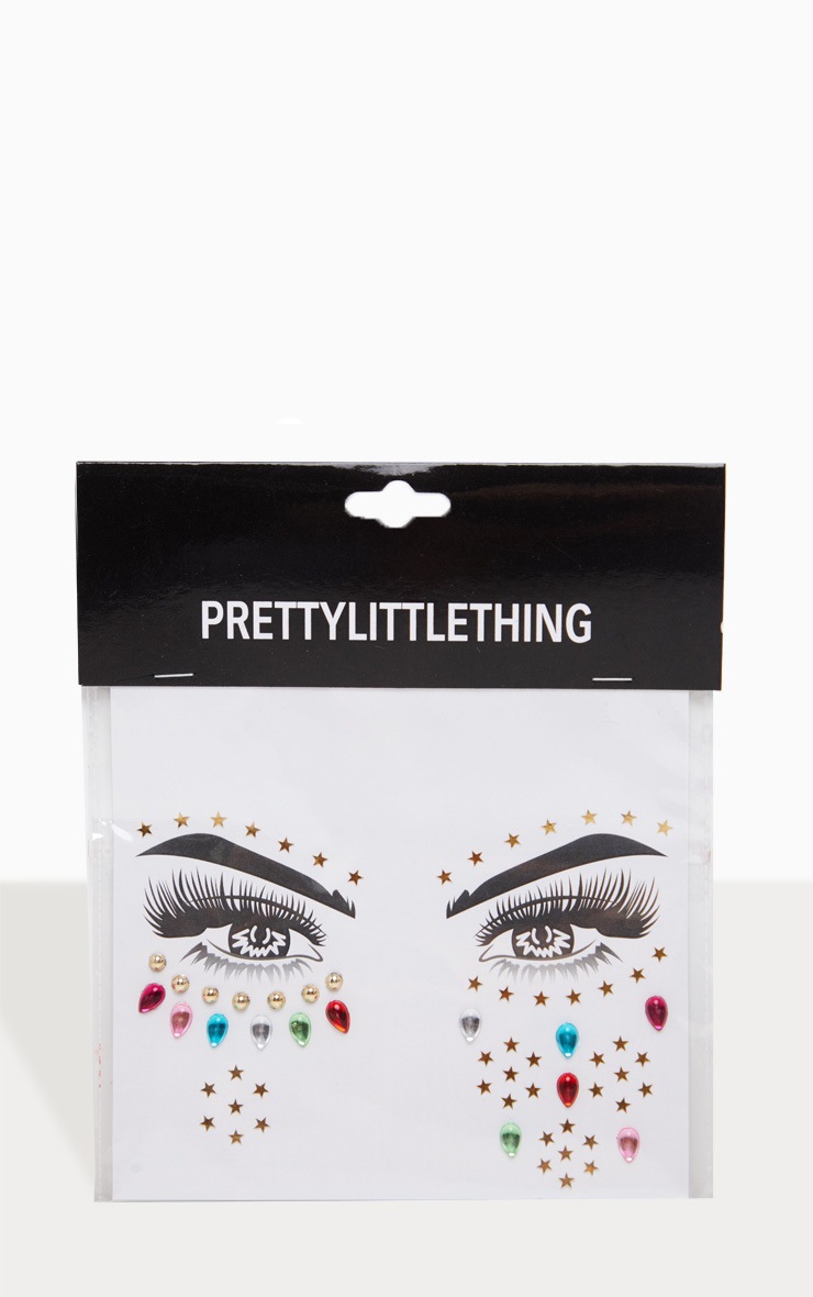 PRETTYLITTLETHING Rainbow Prism Festival Face Jewels