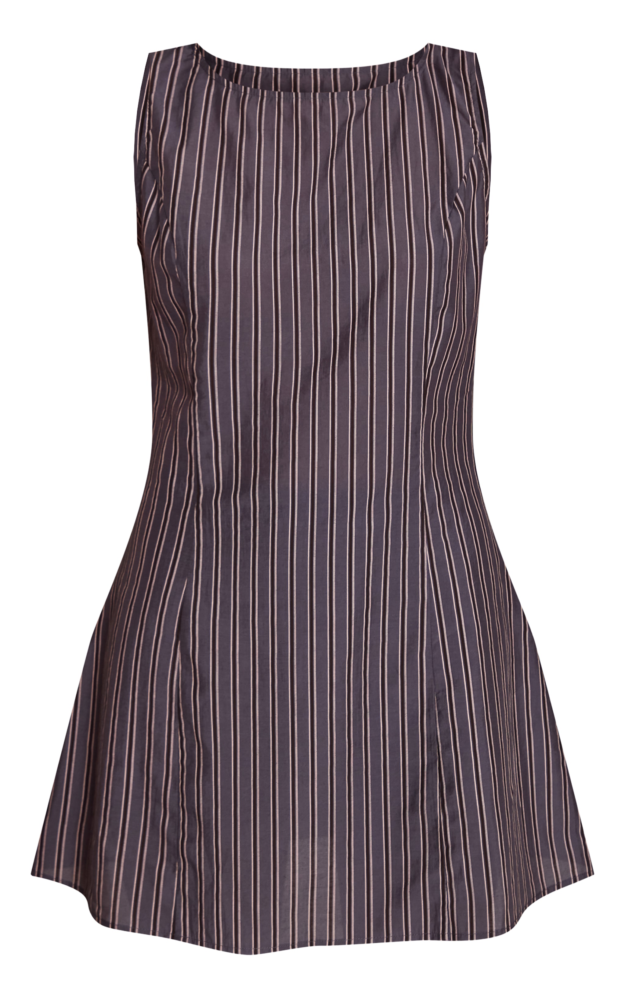 Navy Striped Boat Neck Shift Dress image 5
