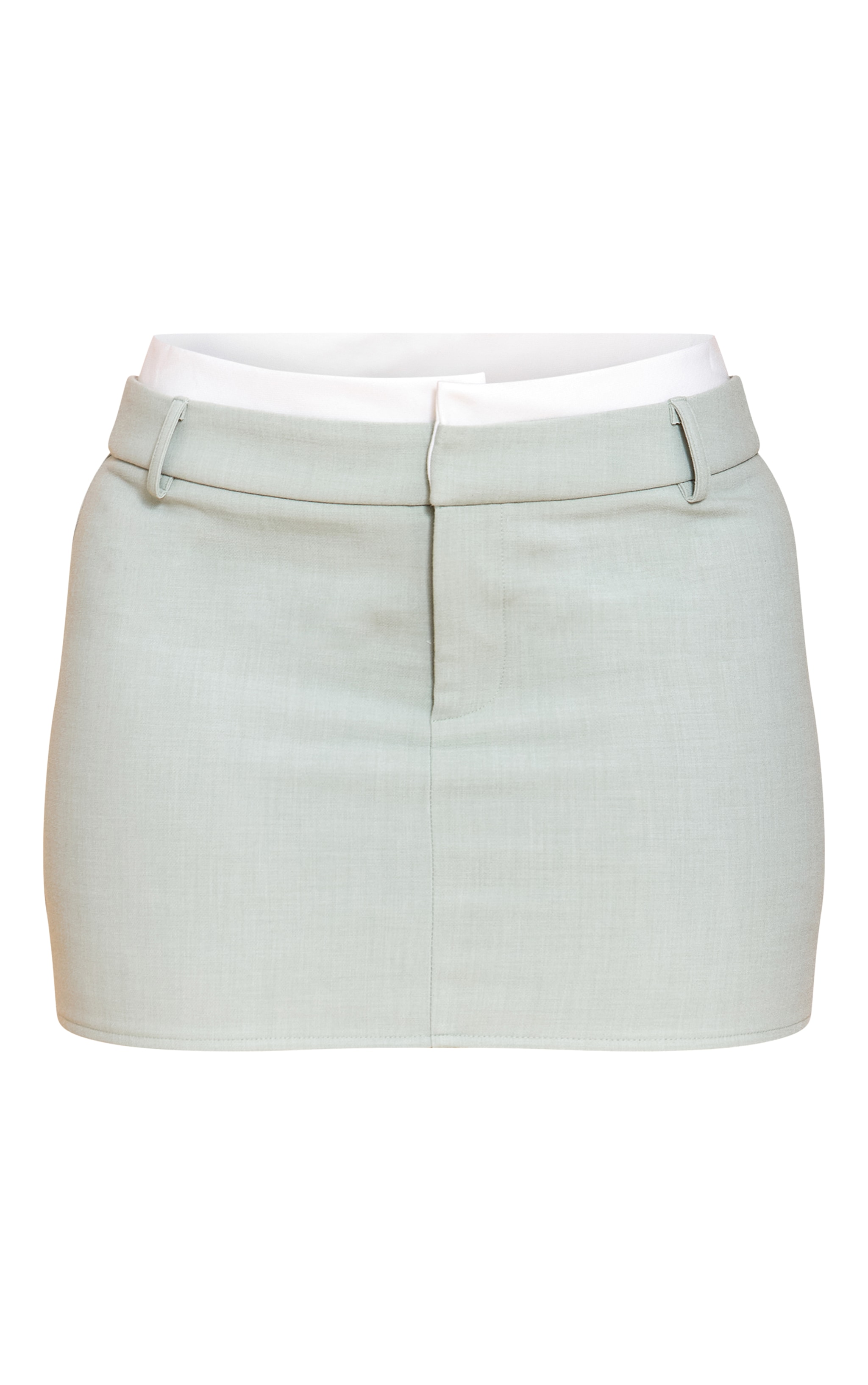 Shape Olive Tailored Double Waistband Mini Skirt image 6