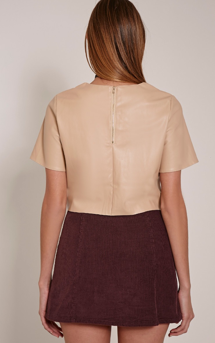 Summer Stone PU Crop Top Tops PrettylittleThing PrettyLittleThing